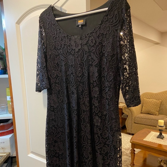 Black Lace Dress with Sleeves - Picture 1 of 1